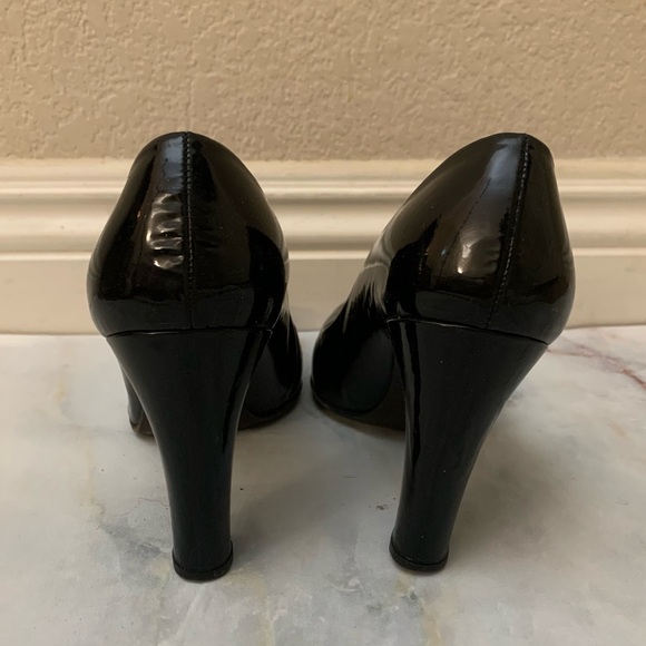Stuart weitzman black patent leather pump size 7 black heel black pump - Picture 7 of 12